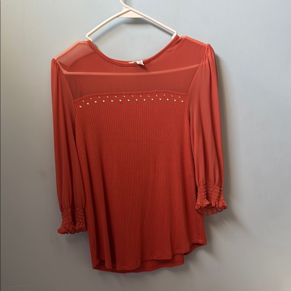Elegant Coral Women's Top